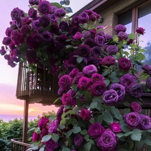 Роза Плетистая Плум Пэшн купить по цене от 610р. в интернет-магазине «Посадика» с доставкой почтой в в Трубчевске и по всей России – [изображение №1].